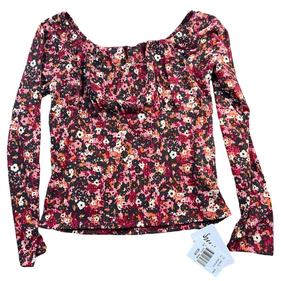 New‎ Speechless Girls Floral Top Long Sleeve Size Medium - Picture 1 of 8